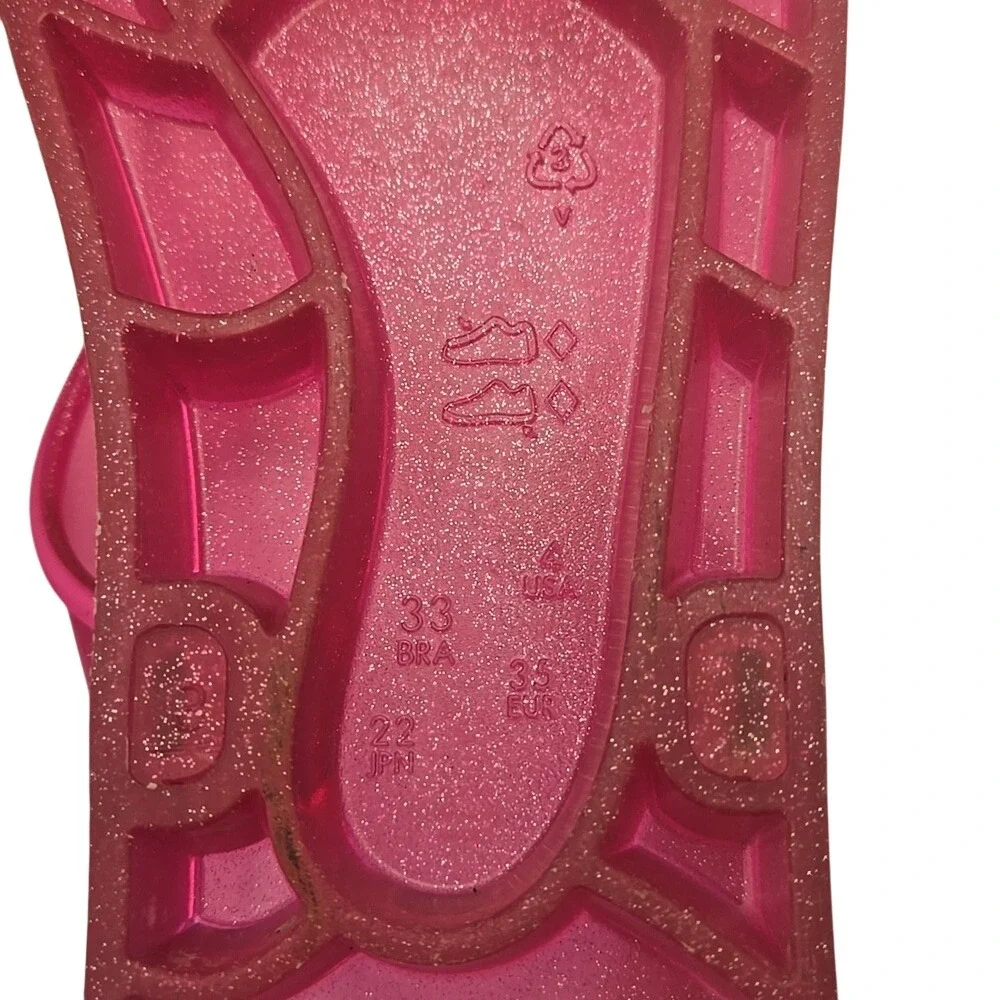 Mini Melissa Grendene Girl's‎ Ankle-Strap Flat Sandal Pink Jelly - Size 4